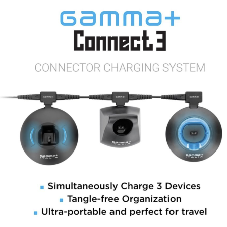 Gamma+ Connect 3 – Barberhood Charging System, 2 Expansion Cords, Adapter